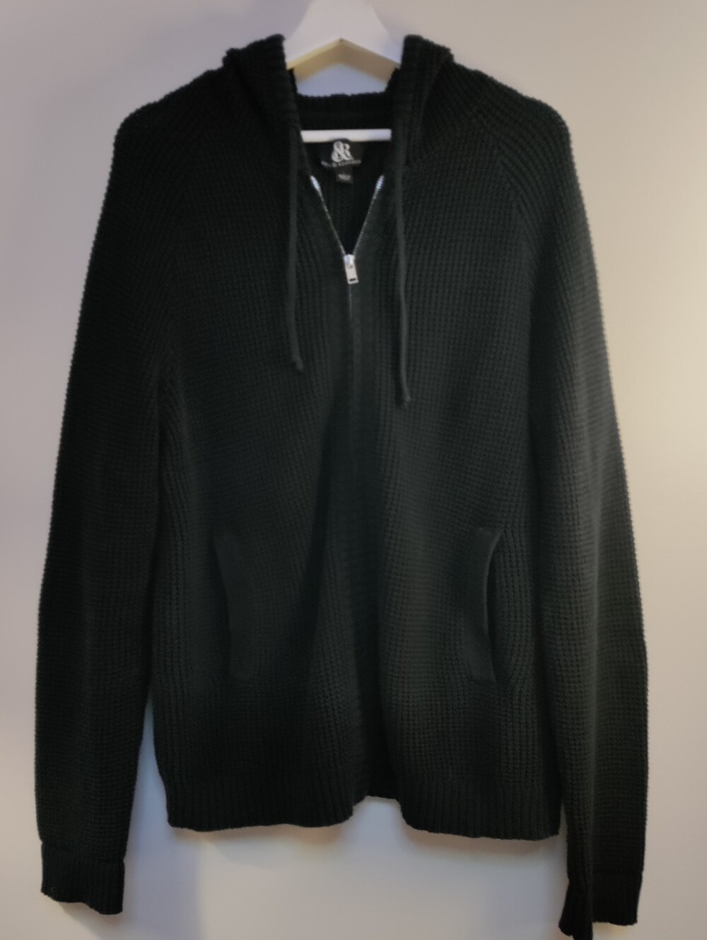 Rock & Republic Men's Size L Dark Gray Zip Hoodie